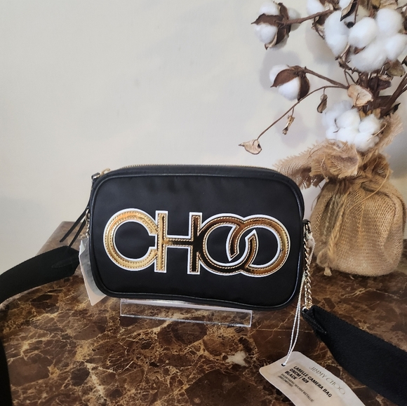 Jimmy Choo Black/Gold Larelle Camera Bag NWT - Picture 11 of 16